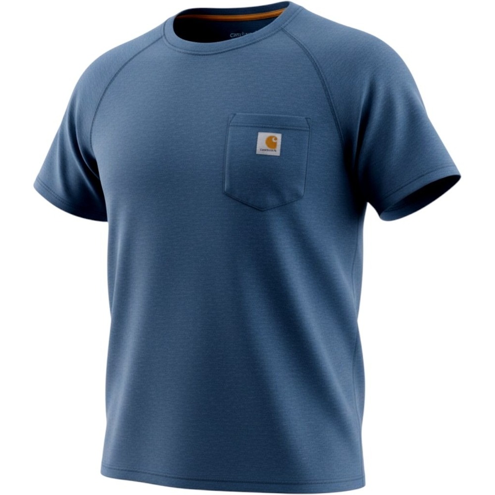 Carhartt Force T-Shirt Mens 2XL Blue Relaxed Fit Short Sleeve Pocket Tee